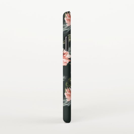 Modern Coral Tropics Pattern iPhone Hoesje (Rechterkant)