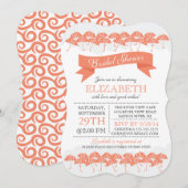 Modern Coral Umbrella Vrijgezellenfeest Kaart (Voorkant / Achterkant)