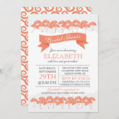 Modern Coral Umbrella Vrijgezellenfeest Kaart (Voorkant / Achterkant)