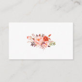 Modern Coral Wedding Registry Invoegen Kaart (Achterkant)