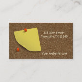 Modern Cork Board wood lijst Visitekaartje (Achterkant)