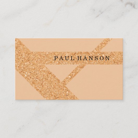 Modern Cork Print Design Visitekaartje (Voorkant)