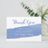 Modern, Cornflower Blue Bedankt kaarten (Staand voorkant)