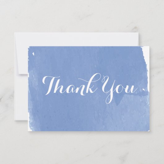 Modern, Cornflower Blue Bedankt kaarten (Achterkant)