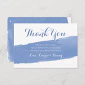 Modern, Cornflower Blue Bedankt kaarten (Voorkant / Achterkant)