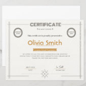 Modern Corporate Certificate of Achievement with L (Voorkant / Achterkant)