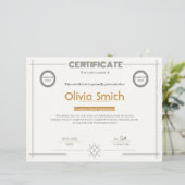 Modern Corporate Certificate of Achievement with L (Staand voorkant)