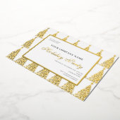 Modern Corporate Christmas Kantoor Holiday Party Folie Uitnodiging (Gedraaid)