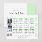 Modern Corporate Company Logo Photo 2026 Calendar Briefkaart (Voorkant / Achterkant)