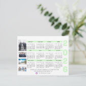Modern Corporate Company Logo Photo 2026 Calendar Briefkaart (Staand voorkant)