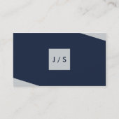 Modern Corporate Donkerblauw en lichtgrijs Visitekaartje (Voorkant)