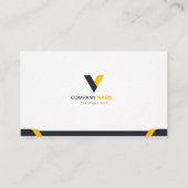 Modern Corporate Elegant Donkergeel Visitekaartje (Voorkant)
