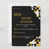 Modern Corporate Event Invitation Editable  Kaart (Voorkant)