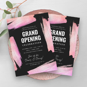 Modern Corporate Grand Opening Blush Zwart Kaart