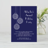 Modern Corporate Holiday Party Blauw Kaart (Staand voorkant)