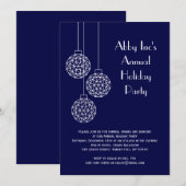 Modern Corporate Holiday Party Blauw Kaart (Voorkant / Achterkant)