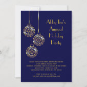 Modern Corporate Holiday Party Invitation - blauw Kaart (Voorkant)