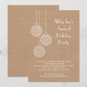 Modern Corporate Holiday Party Invitation - bruin Kaart (Voorkant / Achterkant)