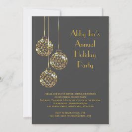 Modern Corporate Holiday Party Invitation - grijs Kaart