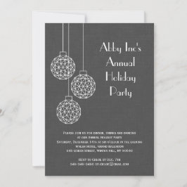 Modern Corporate Holiday Party Invitation - grijs Kaart