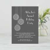 Modern Corporate Holiday Party Invitation - grijs Kaart (Staand voorkant)
