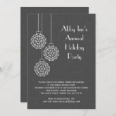 Modern Corporate Holiday Party Invitation - grijs Kaart (Voorkant / Achterkant)
