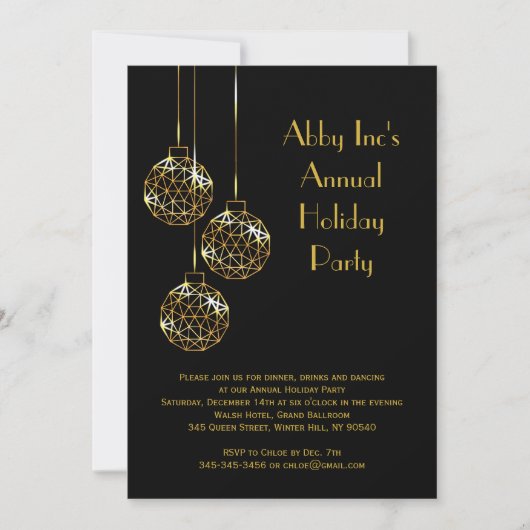 Modern Corporate Holiday Party Invitation Kaart (Voorkant)