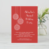 Modern Corporate Holiday Party Red Kaart (Staand voorkant)