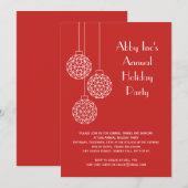 Modern Corporate Holiday Party Red Kaart (Voorkant / Achterkant)