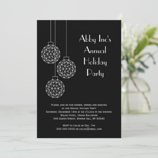 Modern Corporate Holiday Party - zwart Kaart (Staand voorkant)