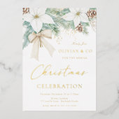 Modern Corporate Jaarlijks Kerstfeest Gala Goud Folie Uitnodiging (Voorkant)