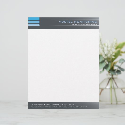 Modern Corporate Letterhead Briefhoofd Ontwerp (Staand voorkant)