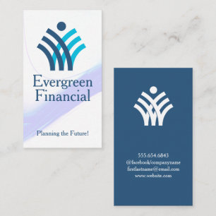 Modern Corporate Logo Blauw Wit Visitekaartje