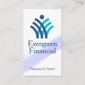 Modern Corporate Logo Blauw Wit Visitekaartje (Voorkant)