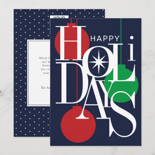 Modern Corporate Logo Prettige feestdagen Wenskaar Feestdagenkaart (Voorkant / Achterkant)