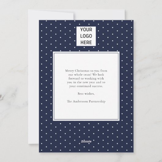 Modern Corporate Logo Prettige feestdagen Wenskaar Feestdagenkaart (Achterkant)