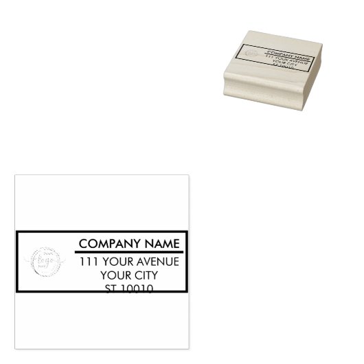 Modern Corporate Logo Retouradres Rubberstempel (Gestempeld)