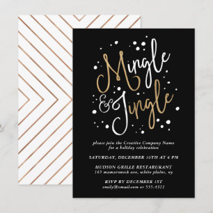 Modern Corporate Mingle & Jingle Holiday Party Kaart