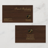 Modern Corporate Minimalist Fine Wood Grain CEO Visitekaartje (Voorkant / Achterkant)
