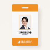 Modern Corporate Staff Medewerker Business ID-badg Badge (Voorkant)