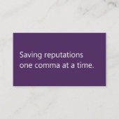 Modern Corrector Freelance Minimalist Visitekaartje (Voorkant)