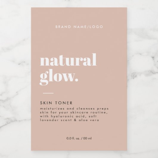 Modern Cosmetisch flesetiket Voedselcontainer Etiket (Enkel label)