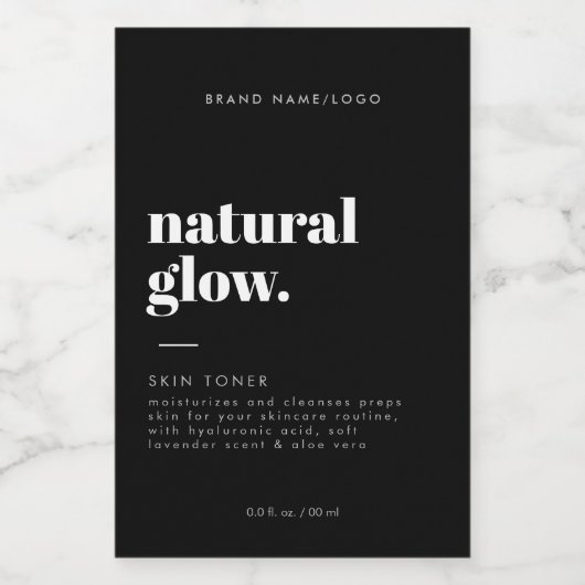 Modern Cosmetisch flesetiket Voedselcontainer Etiket (Enkel label)