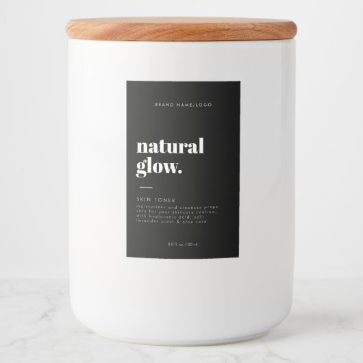 Modern Cosmetisch flesetiket Voedselcontainer Etiket (Voorkant)