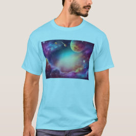 Modern Cosmic Mannen blauw basic T-shirt