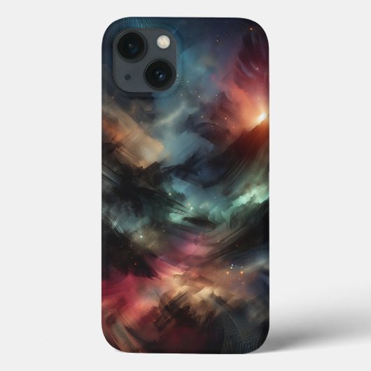 Modern Cosmic Nebula Phone Case  Abstract Ethereal (Achterkant)