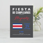 Modern: Costa Rica Feest Kaart (Staand voorkant)