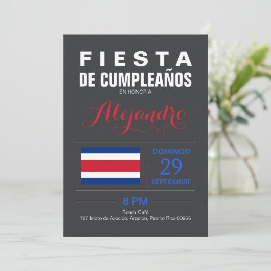 Modern: Costa Rica Kaart (Staand voorkant)