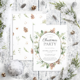 Modern Cotton Winter Greenery Kerstfeest Kaart