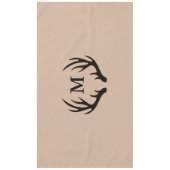 Modern Country Black Deer Antlers & Taupe Tafelkleed (Voorkant)